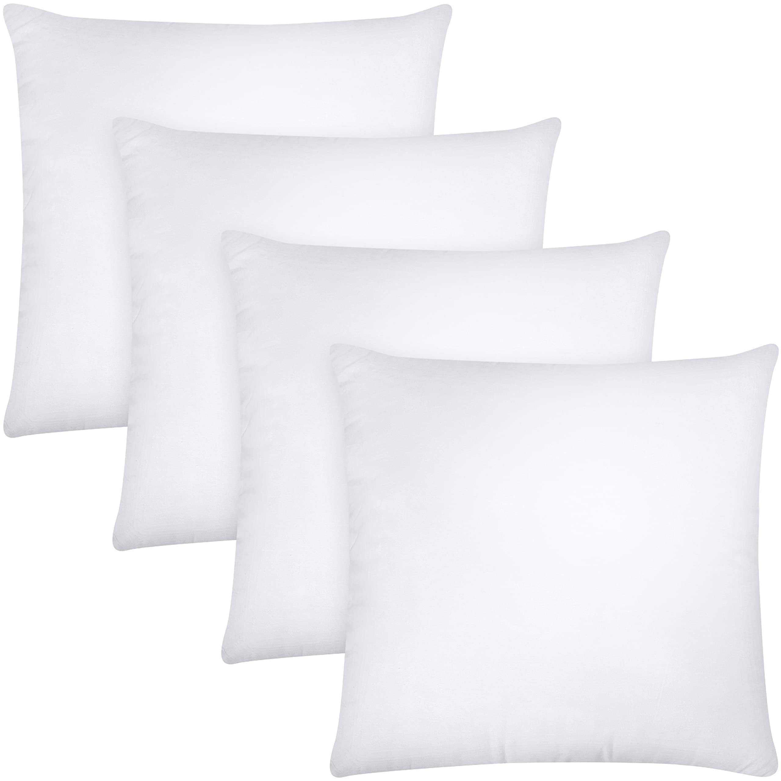 Utopia Bedding Throw Pillows Insert (Pack of 4, White) - 12 x 12 Inches Bed  and couch Pillows - Indoor Decorative Pillows
