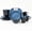 Black/Blue, variant on Stoneware Square 16pc Dinnerware Set, Matte Rose