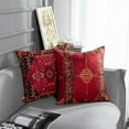 thumbnail image 5 of Throw Pillow Covers Geometric Kilim Moroccan Home Decor Set of 4 Oriental Ikat Pillow Cases Living Room Decorative 16 x 16 Inches Cushion Couch Sofa Pillowcases Colorful Red Tribal, 5 of 6