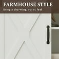 thumbnail image 3 of Zateety Farmhouse Wooden Movable Barn Door Storage Cabinet With Doors And Shelves White Tv Stands For Living Room, 3 of 7