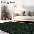thumbnail image 2 of ODIKA 2'x3' Machine Washable Non-Slip Area Rug, Botanical Vine Trellis with Intricate Leaf Motifs High Traffic Rug, Black, 576198, 2 of 7
