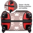 thumbnail image 3 of Luggage Cover Elastic Washable Stretch Suitcase Protector Anti-Scratch Travel Suitcase Cover for Kid and Adult, Rose Gold Pet Paws, S (18-21 inch suitcase), 3 of 6