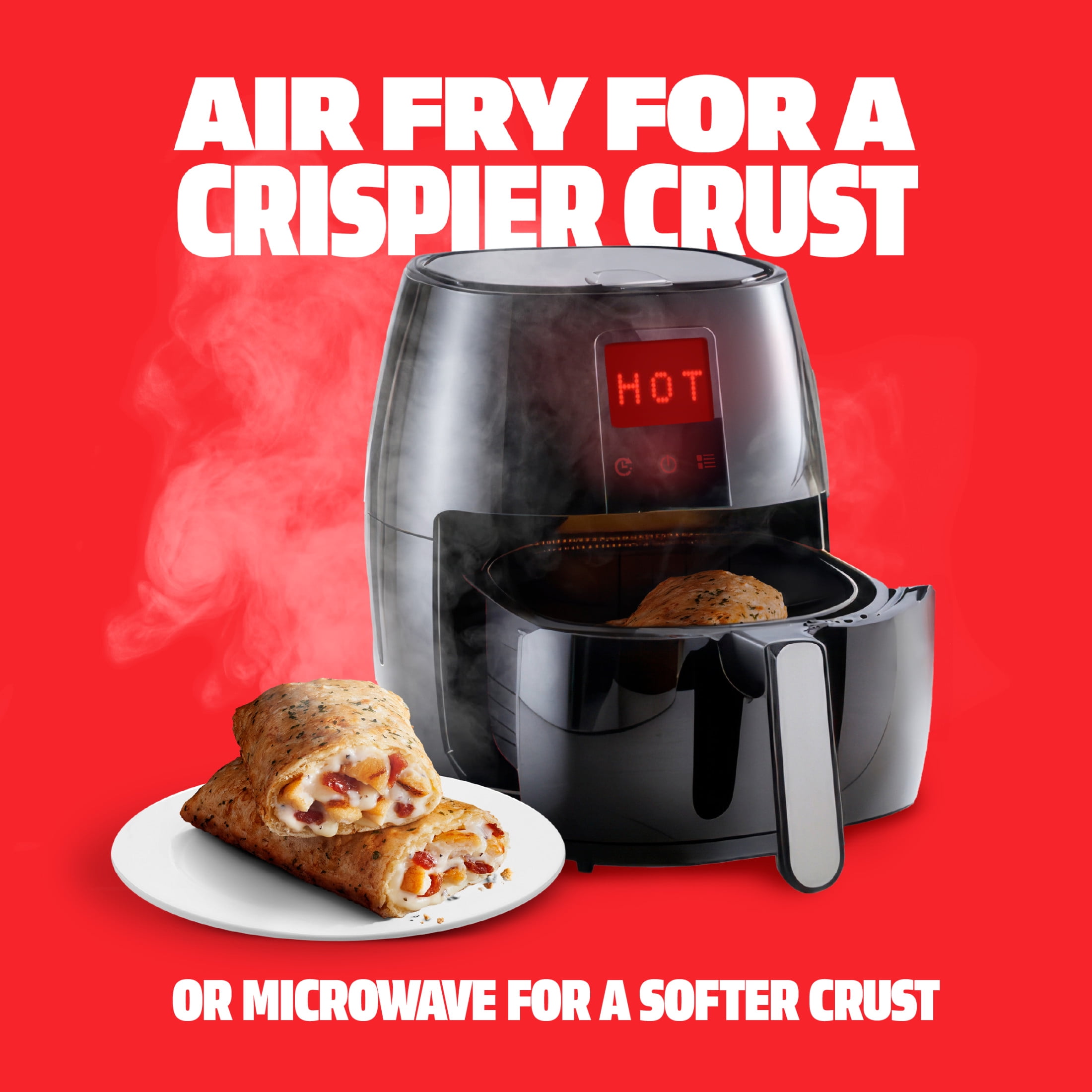 Hot Pockets Chicken Bacon Ranch, Snacks, Air Fryer Snacks, 10g Protein, 17 oz, 4 Pack (Frozen)