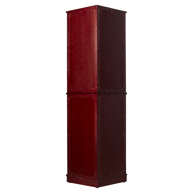 Woolsey Lighted Corner Curio Cabinet