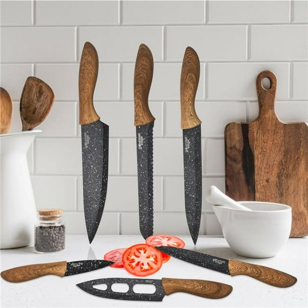 GOURMET EDGE 705008W Gourmet Edge 6Pc. Nonstick Knife Set with