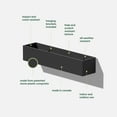 thumbnail image 3 of Veadek Geo Series Trough Hanging 32" Planter - Black, 3 of 10