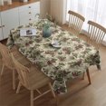 thumbnail image 2 of Beige Christmas Pine Cone Pattern Rectangle Tablecloth 60"x84",Waterproof Polyester Rectangle Table Cloth, Wipeable Spillproof Polyester Tablecloth for Dining, Camping, Indoor and Outdoor, 2 of 5