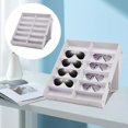 thumbnail image 3 of 12 Ranuras Gafas de terre Caja de almacenaento Contenedor con función de soporte Colector Estuche de exhibición plegable Organizador Gafas para tienda blanco Macarena Estuche de almacenamiento para gafas de sol, 3 of 8