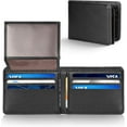 thumbnail image 2 of Wallet For Men Bifold Black RFID Blocking Slim Faux Leather Wallets Card Holder Front Pocket Minimalist Men Accessories With  Box, 2 of 7