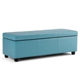 thumbnail image 1 of Atlin Designs Faux Leather Storage Bench in Blue, 1 of 6