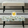 thumbnail image 6 of FUIALDOLG Pinecone Print Rectangle Bench Cover, Stretch Washable Long Dining Bench Slipcover with Elastic Edge Removable Seat Cushion Protector for Patio, Bedroom, Living Room, 6 of 7
