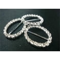 thumbnail image 2 of 1.75"x1.5" Oval Shape Rhinestone Crystal Ribbon Buckles Favor Decorations (4 Pieces), 2 of 3