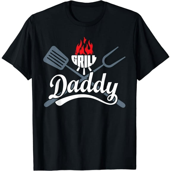 Barbecue Grill Daddy Gift for Dad Men Short Sleeve Graphic T-Shirt