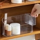 thumbnail image 3 of Armario de almacenamiento de cosméticos de acrílico, lindo tocador pequeño transparente, tocador, rincón de baño, caja de almacenamiento de lociones de belleza y cuidado de la piel., 3 of 5