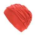 thumbnail image 1 of Gorros de natación de estilo plisado transpirable 1 Pc Naranja, 1 of 1