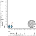 thumbnail image 4 of Gem Stone King 3.00 Ct Oval London Blue Topaz Brass Rose Gold Plated Brass Earrings, 4 of 4