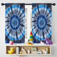thumbnail image 5 of Blackout Kids Curtains,Blue White Tie Dye Spiral Pattern Childrens Insulated Curtains Set Of 2,Bedroom Essentials,Toddler Room Decor 42"x54", 5 of 5
