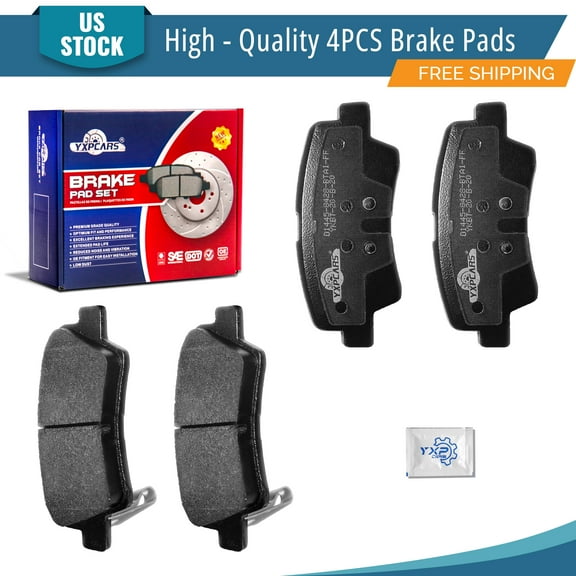 YXPCARS D1445: 4PCS Rear Ceramic Brake Pads for Kia Optima Hyundai Azera Sonata
