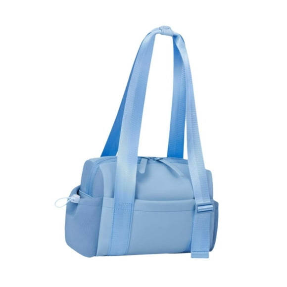 Mini bolsa de gimnasio con asa, bolso de hombro para el fin de semana, fitness, mujeres, compras, baile Azul