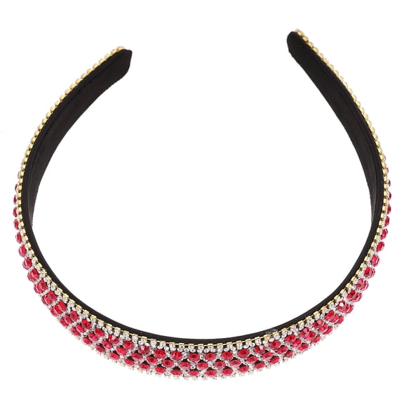 TABLZONE Comfortable Womens Hair Bands Red Rhinestone Accessory for Face Washing and Exercise