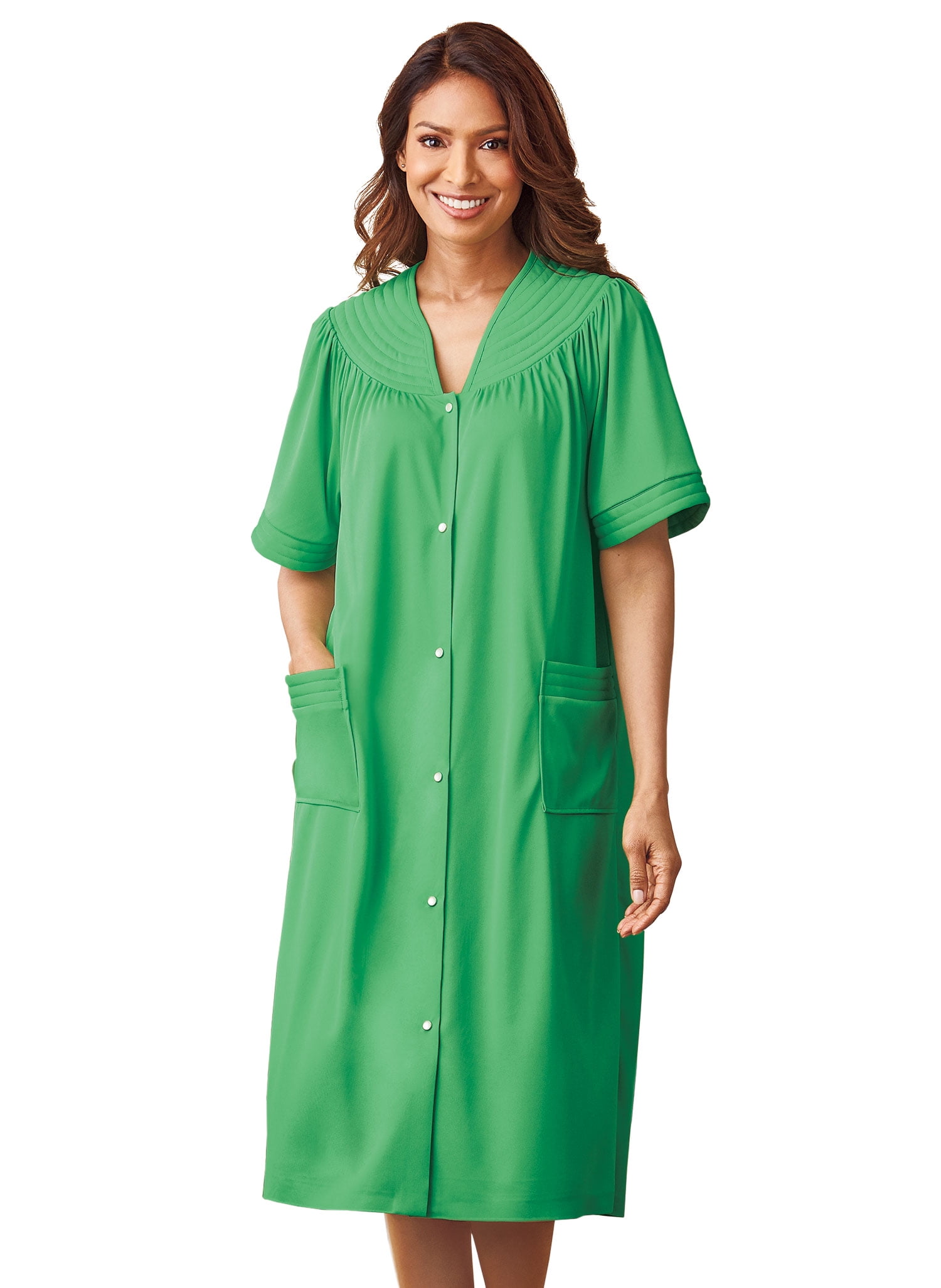 AmeriMark Snap Front Duster Robe Tropical Green Kuwait Ubuy
