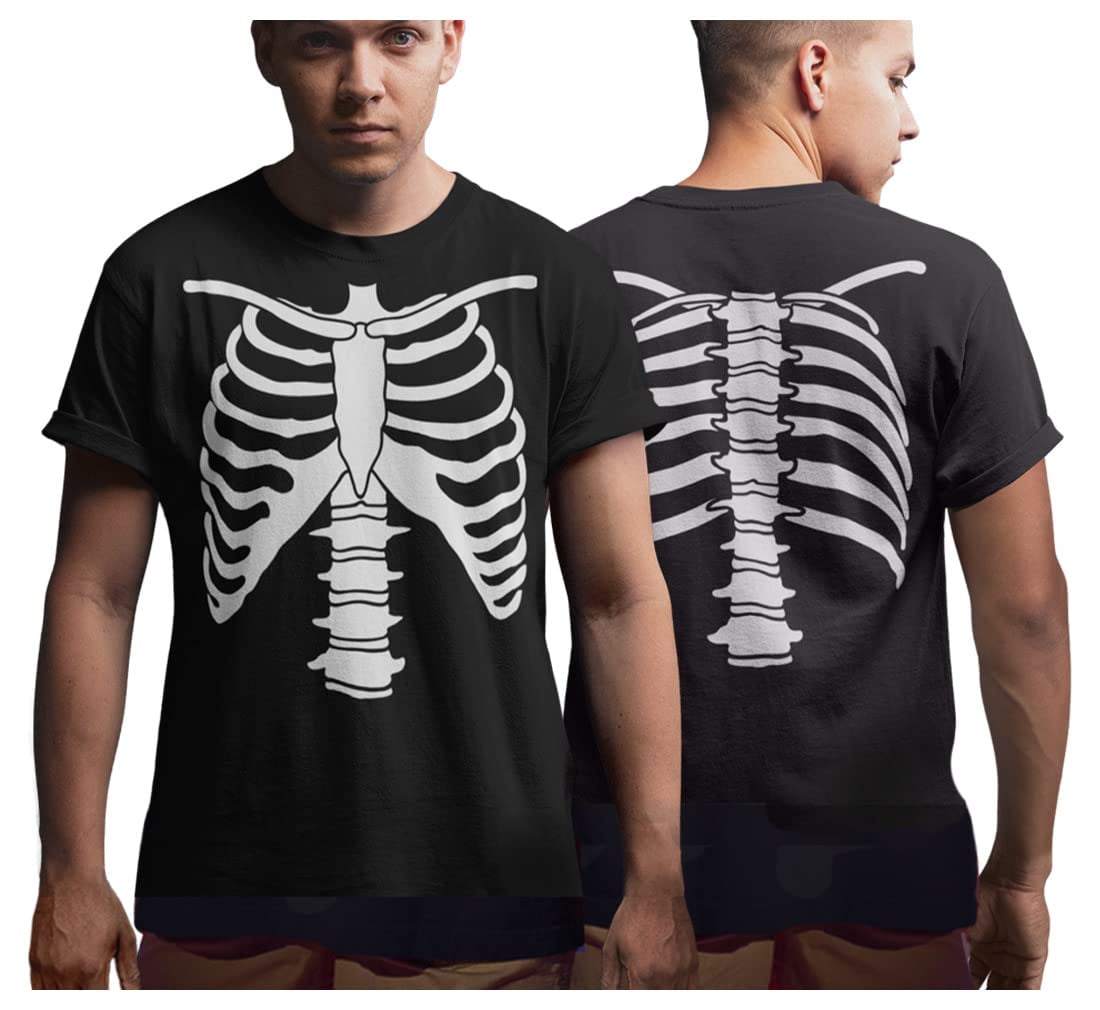 Skeleton Heart Rib Cage X-Ray Funny Halloween Men's Tall T-Shirt