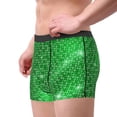 thumbnail image 2 of Salouo Shiny round green sequins Print Men's Boxer Briefs,Breathable Underwear Elastic Waistband Briefs for Men-Small, 2 of 5