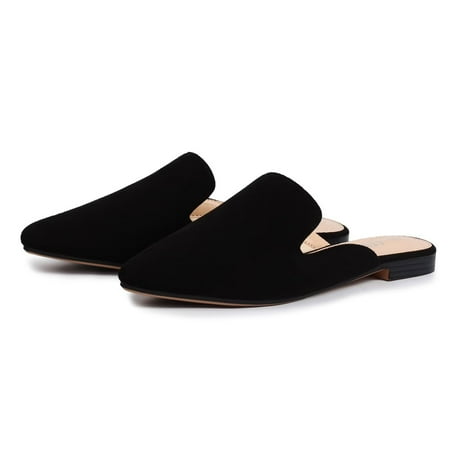 

Women Mules Comfortable Slip On Pointed Toe Mules For Women Flats Black 10