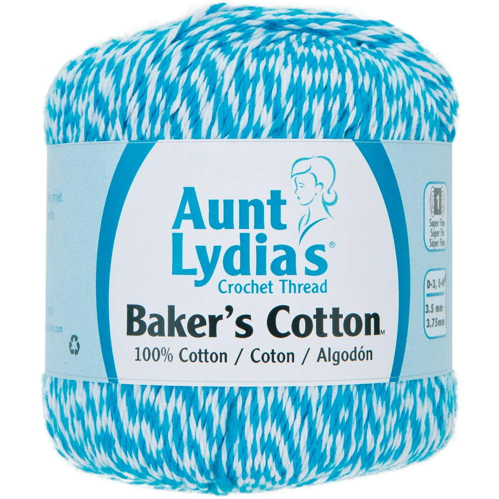 Aunt Lydia's Baker's Cotton Crochet ThreadTurquoise