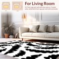 thumbnail image 2 of ODIKA 5'x7' Machine Washable Non-Slip Area Rug, Minimalist Monochrome Spotted Artistry with Fluid Motifs High Traffic Rug, Black, 315820, 2 of 7