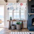 thumbnail image 5 of Valances for Windows Watercolor Marine Shell Turtle Coral Rod Pocket Short Curtain for Bathroom Living Room Bedroom Ocean Starfish Nautical Anchor 1 Panel 54x18in, 5 of 9