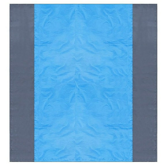 Blue & Gray Beach Mat 10ft x 9ft Beach Blanket Suitable for Seaside Travel Camping Outdoor Picnic