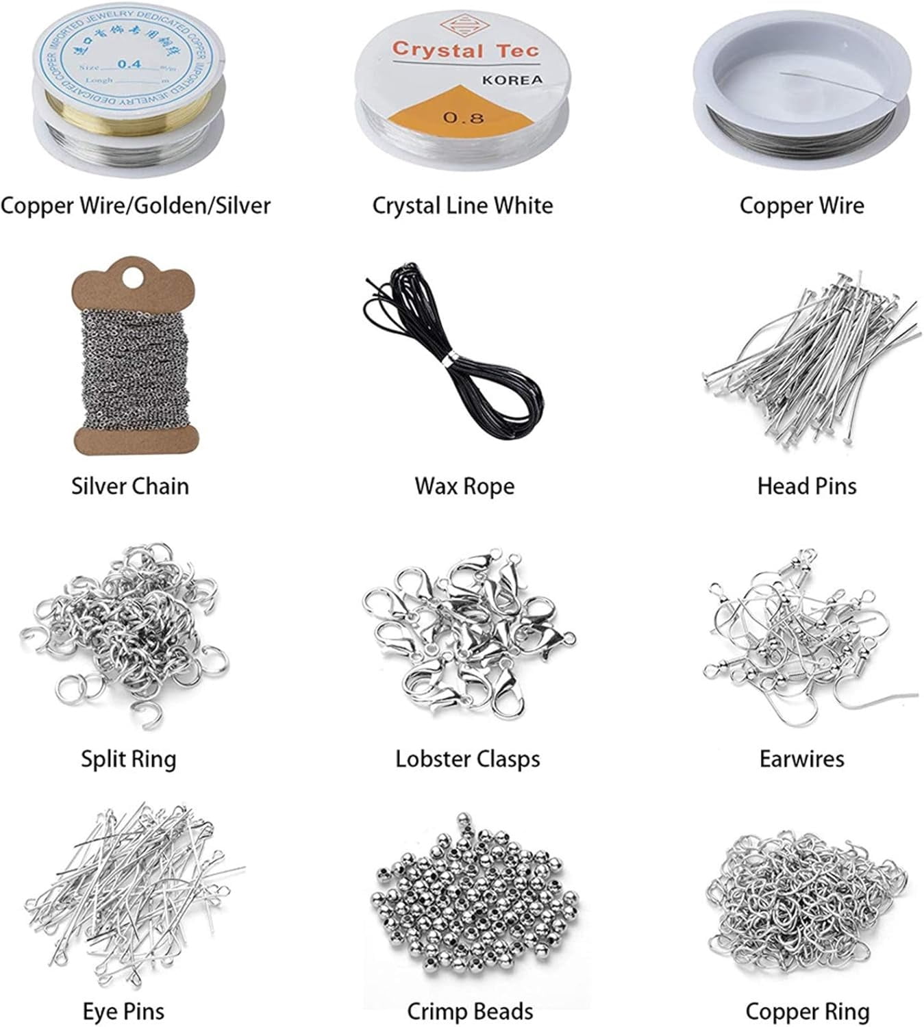 4658Pcs Jewelry Making Supplies with Assorted Beads Pliers