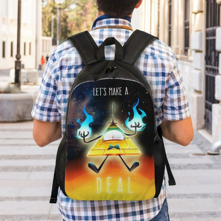 Gravity Falls Bill Cipher Backpack Kids School Bag Lightweight Daypack Travel Laptop Bag Women Men Bookbags