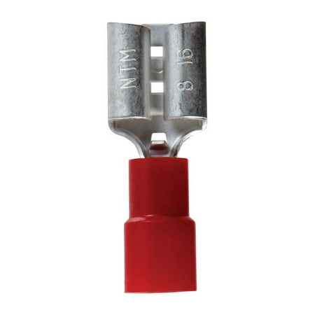 3487030 TER DISC F 22-18 VYL.25"" Jandorf 22-18 Ga. Insulated Wire Female Disconnect Red (Pack of 1)