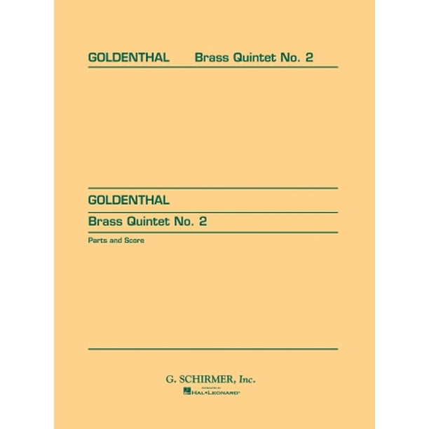 Brass Quintet No 2 Elliot Goldenthal Sheet Music Songbook Walmart Com Walmart Com