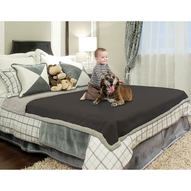 Waterproof Blanket, Pee Proof Couch Sofa Bed Protector Cover for Baby, Super Cozy Plush Fleece Warm Sherpa Lining Throws and Blankets for Boating Camping By Catalonia, Extra Large 80''x90'' Gray Waterproof Blanket, Pee Proof Couch Sofa Bed Protector Cover for Baby, Super Cozy Plush Fleece Warm Sherpa Lining Throws and Blankets for Boating Camping By Catalonia, Extra Large 80''x90'' Gray