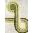 thumbnail image 1 of Novogratz Retro Collection Bullseye Shag Area Rug, 2` X 3`, Green, 1 of 2