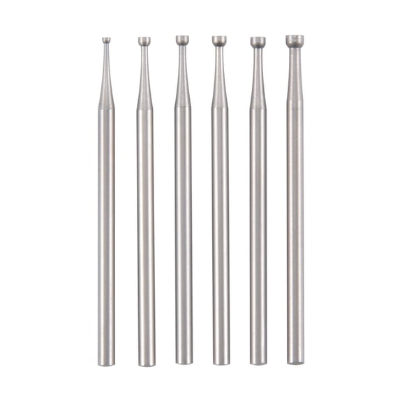 6 Pcs Round Cup Burr - 3/32Inch Shank Jewelry Making Burs Wire Rounder Bits