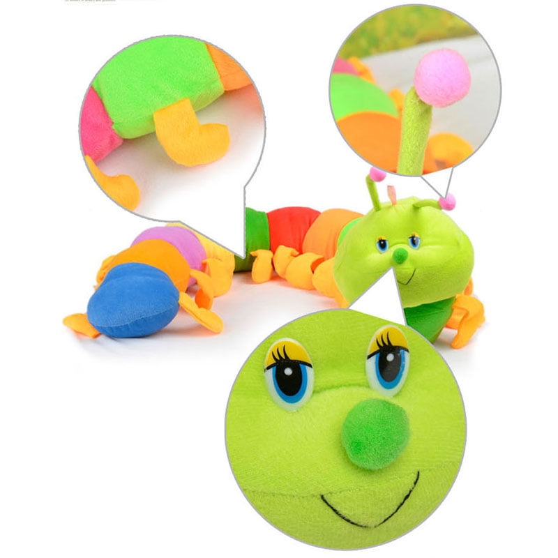 Colorful Inchworm Soft Caterpillar Lovely Developmental Child Baby Toy Doll O* 