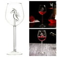 thumbnail image 5 of Unique Red Glass Champagne Glasses Glassware Goblet for Wedding KTV Bar hippocampus, 5 of 8