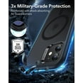 thumbnail image 4 of JJEAN-for iPhone 11 Case, Compatible with MagSafe, Shockproof Military-Grade Protection, Magnetic Phone Case for iPhone 11 Case, Frosted Black, 4 of 4