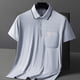 thumbnail image 4 of pstuiky camisetas para hombre, Camisa informal de manga corta con cuello vuelto, cómoda y lisa, para hombre ropa de hombre xxxl, 4 of 4