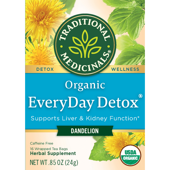 Traditional Medicinals, Organic EveryDay Detox, Dandelion, Tea Bags, 16 Count