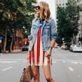 thumbnail image 4 of Lsque America Flags2 Pattern Summer Dresses for Women – Sleeveless T-Shirt Swing Sundress, Perfect for the Beach and Casual Days, 4 of 7