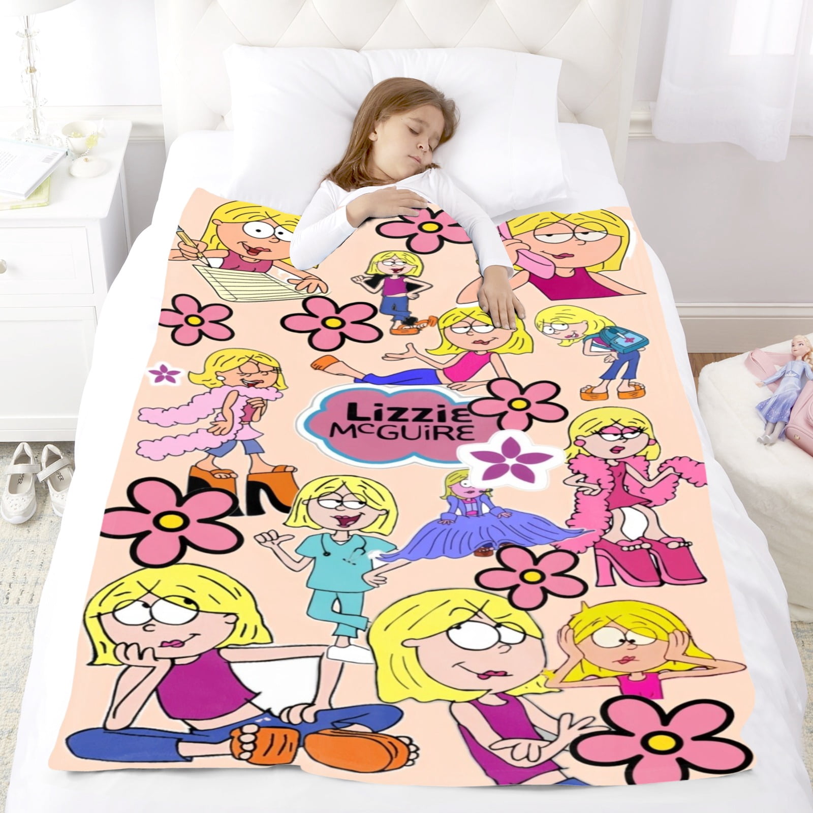 Lizzie Mcguire Banner Throw Blanket Gifts for Fans Lover Girls Boys Women Present Hoodie Him Bed 30"x40"
