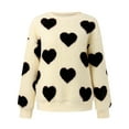 thumbnail image 4 of 2DXuixsh Chandail à Capuche pour Femmes, Chandail d'Hiver en Peluche Imprimée, Manches Longues, Col Rond, Confortable, Noir Taille m, 4 of 5