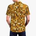 thumbnail image 6 of Salouo Bright Shiny Golden for Men's Short Sleeve Polo Shirts,Polo Shirts for Men Performance Short Sleeve Golf Shirt Athletic Casual Collared T-Shirt-3X-Large, 6 of 8