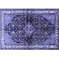 thumbnail image 1 of Ahgly Company Machine Washable Indoor Rectangle Persian Blue Traditional Area Rugs, 8' x 10', 1 of 4