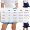 thumbnail image 3 of Miluxas Pleated Jean Shorts for Girl Elastic High Waisted Loose Flare Wide Leg Summer Beach Denim Shorts Dark Blue 2-3Years, 3 of 8